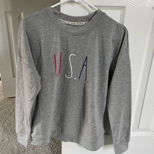 Rae Dunn Gray USA Sweatshirt